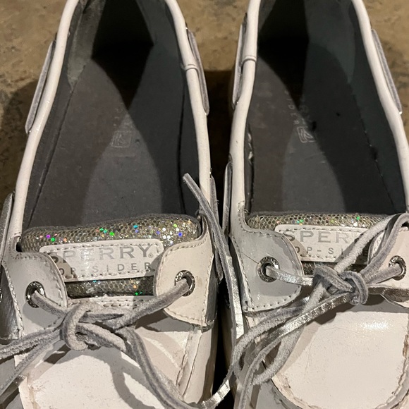 White glitter sparkle Sperry shoes - Picture 5 of 5